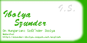 ibolya szunder business card
